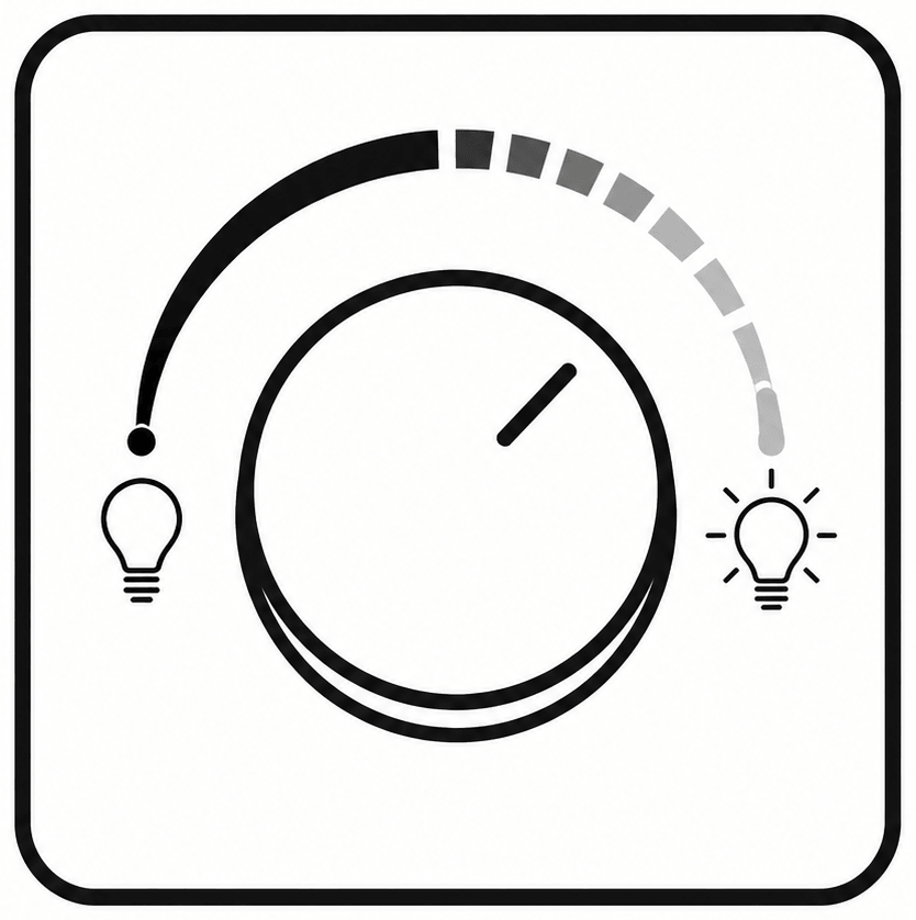 R & D Electronics rotary LED light dimmer